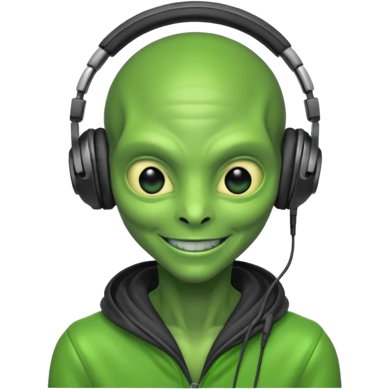 a alien behind the turntables emoji