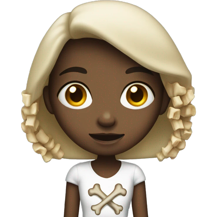 Girl with bone emoji