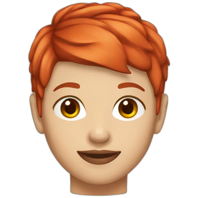 red pixie cut emoji