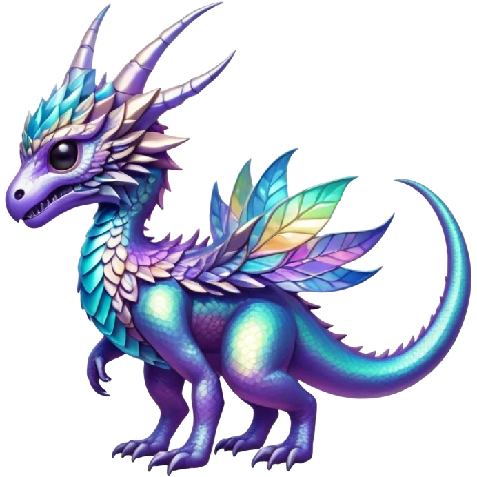 Epic complex iridescent scenic-aesthetic-Fakémon-creature-scenery emoji
