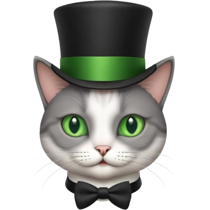 cat wearing a tophat emoji