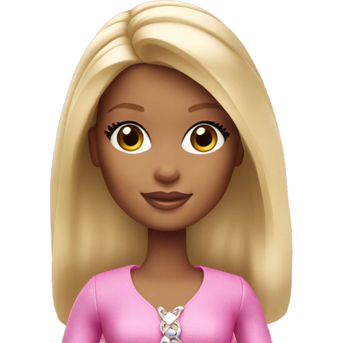 Blonde girl Barbie with MacBook  emoji