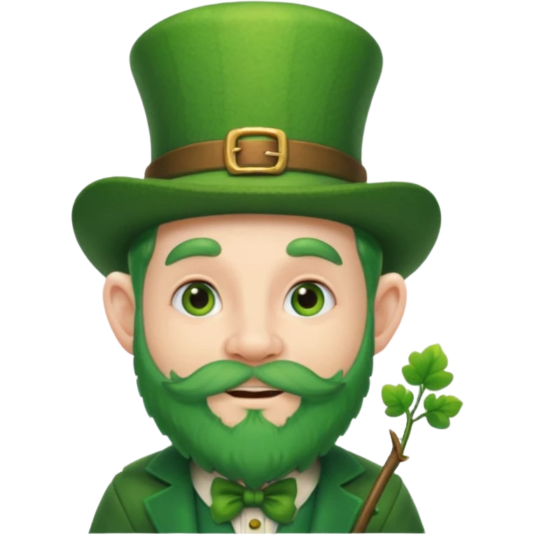 cute funny leprechaun green beard emoji