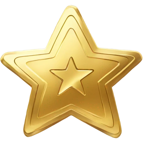 Round coin gold star spinning emoji