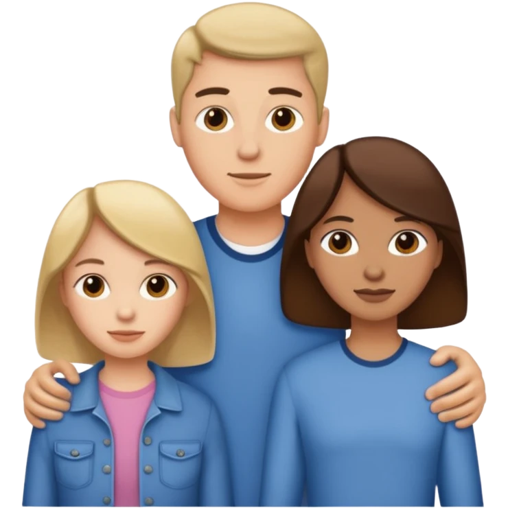 emoji of a family of 5: two adults, three teenagers emoji
