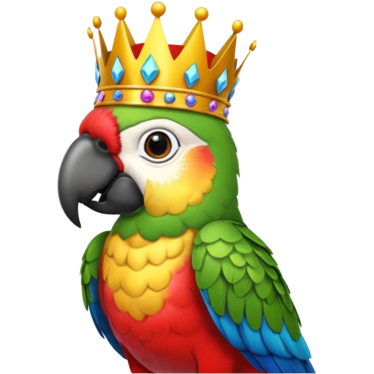 parrot with crown  emoji
