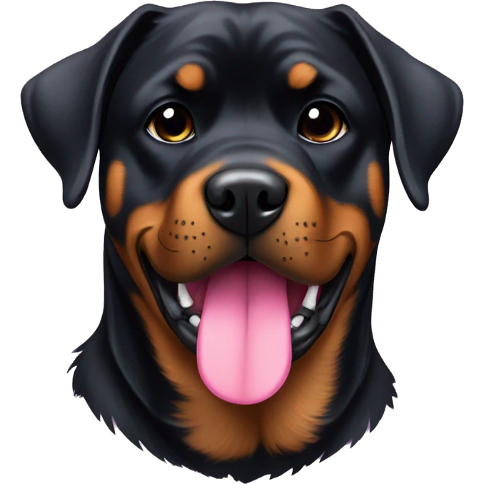 Rottweiler in pink collar emoji
