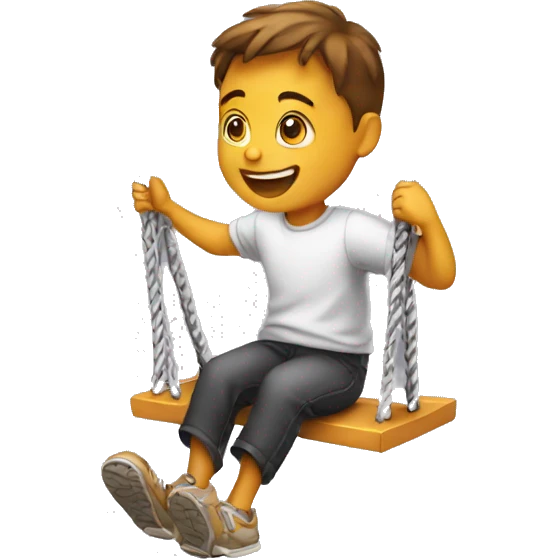 Kid on a swing emoji