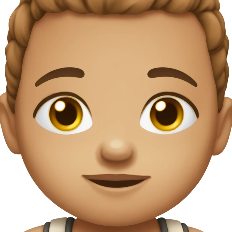 Baby with reduzir and brown eyes emoji