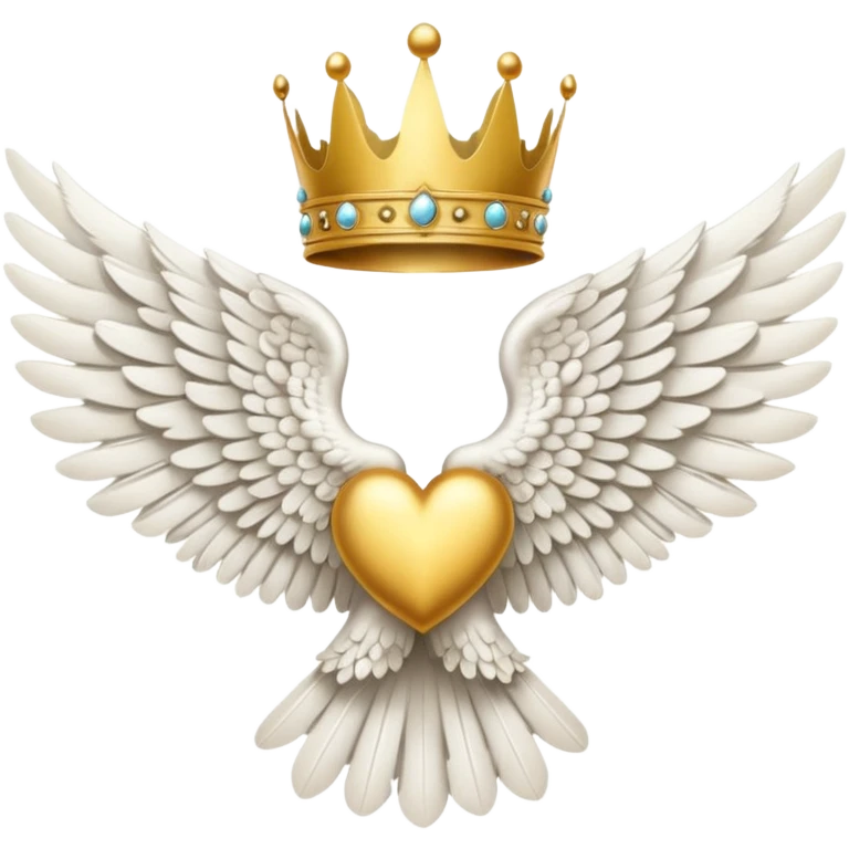 Angel wings and crown  emoji