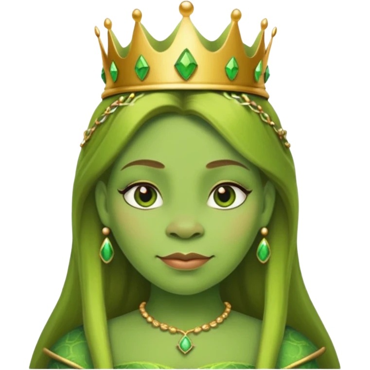 shrek princess, bold, crown emoji
