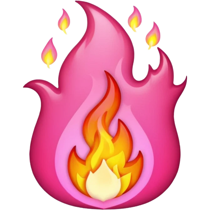 Very pink fire emoji