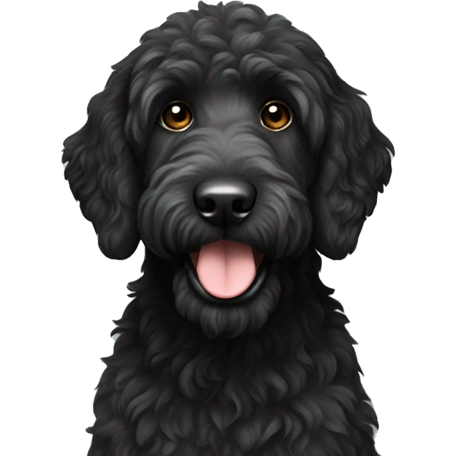 Black labradoodle emoji
