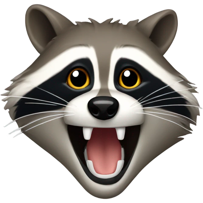 Raccoon with one teeth emoji