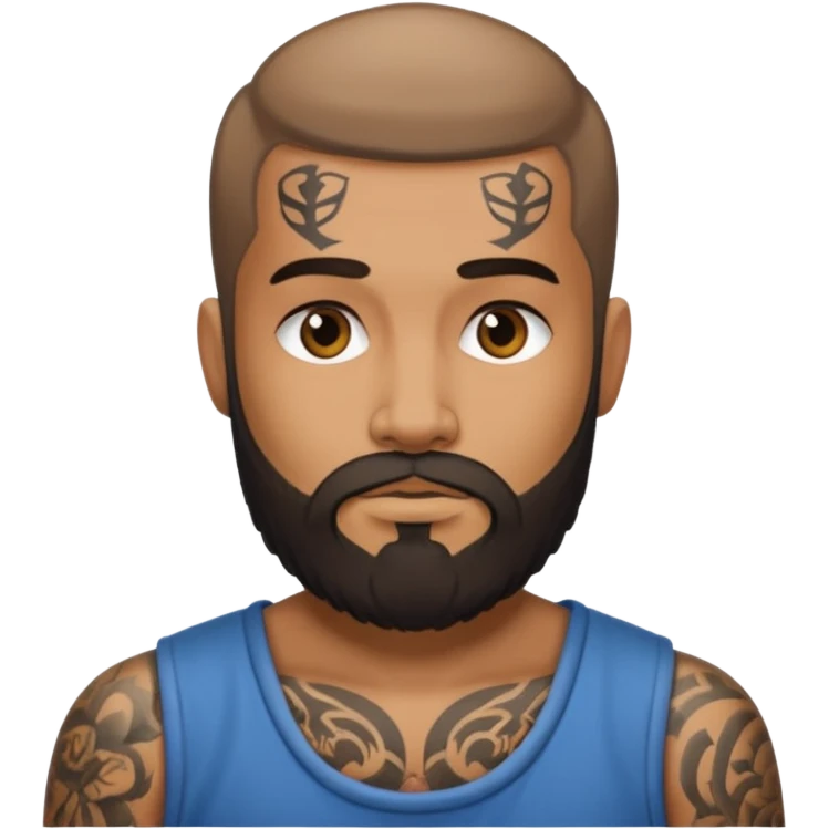 tattooed bearded male prisoner emoji
