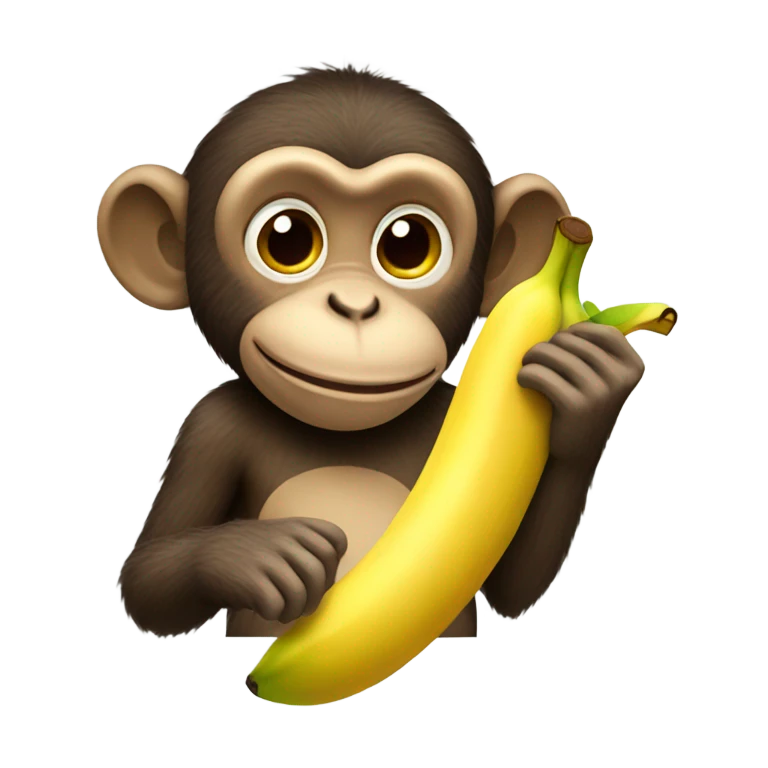 monkey eating banana emoji
