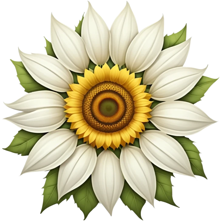 White sunflower emoji
