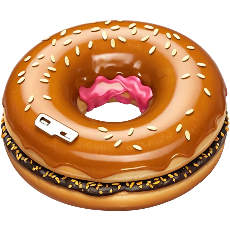 plain donut with sesame seeds emoji