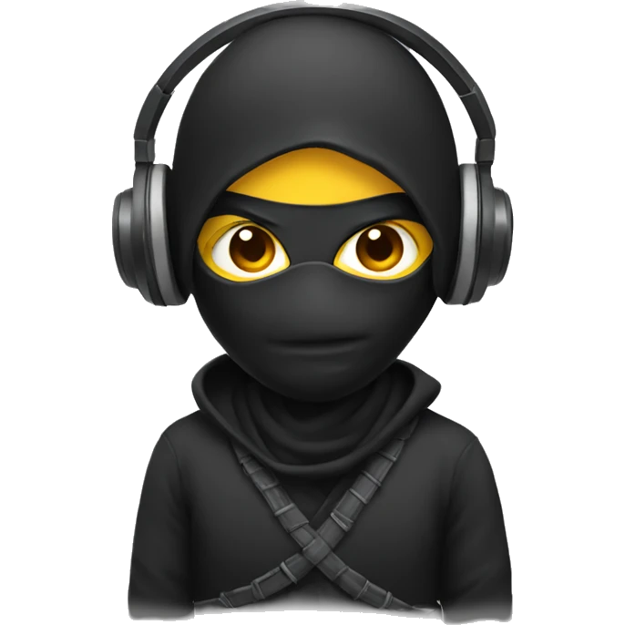 ninja with headphones emoji