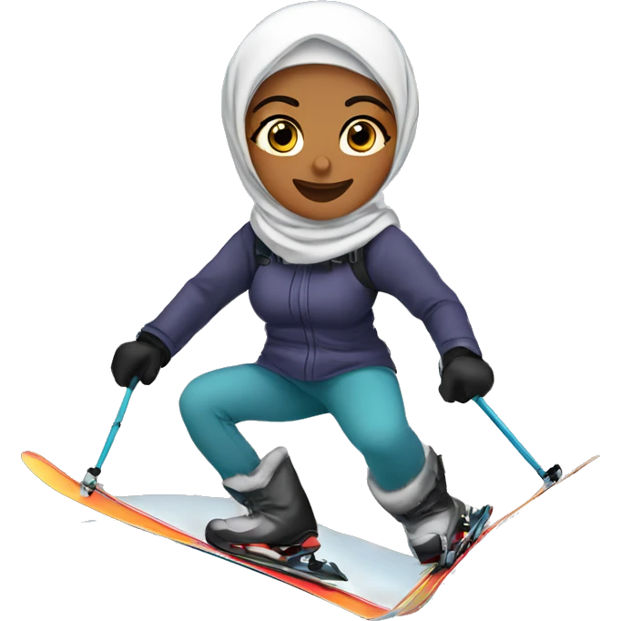 Hijabi-skiing-in-mountains emoji