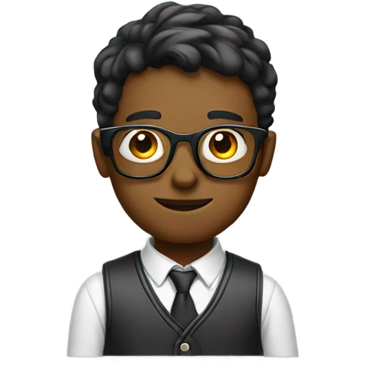Clever boy with glasses  emoji