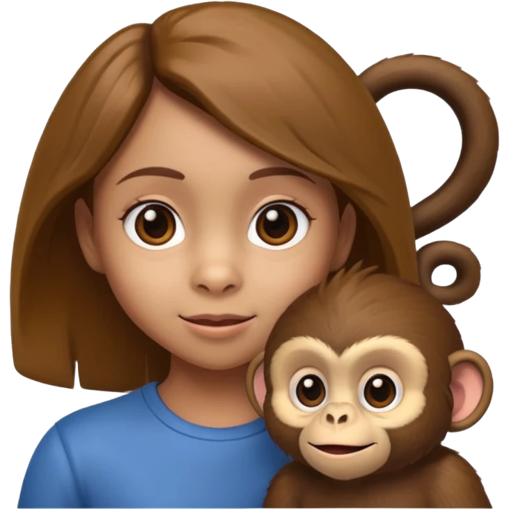 8 year old child girl look like 🐒 emoji