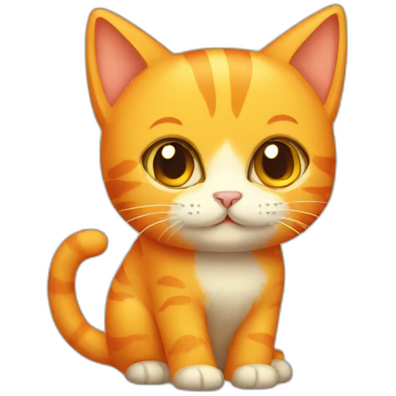 a orange yellow kitty emoji