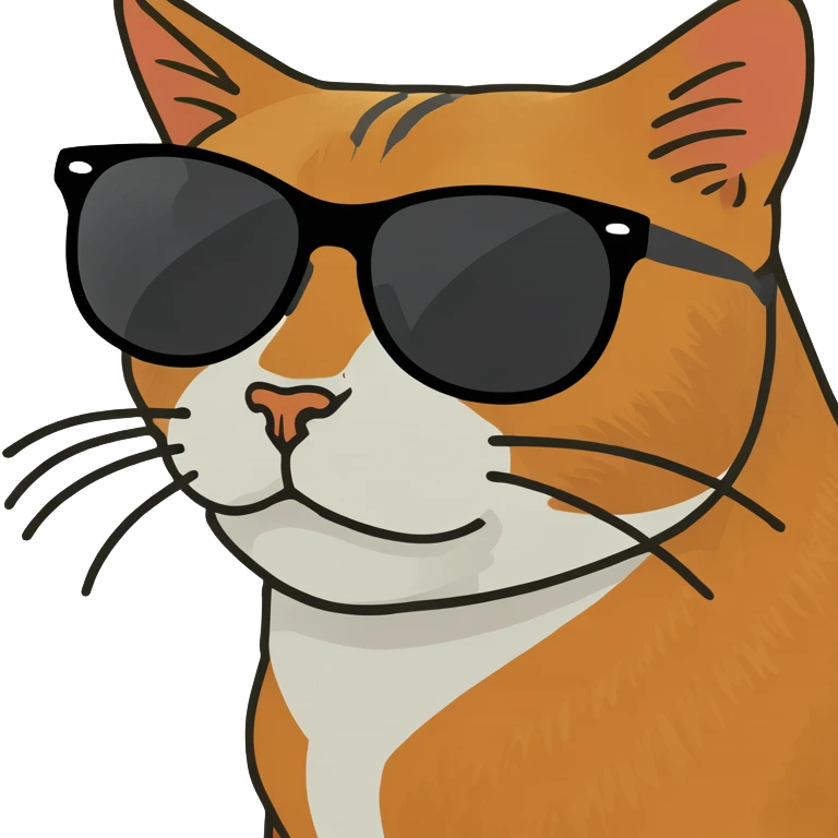 Cat with sunglasses emoji