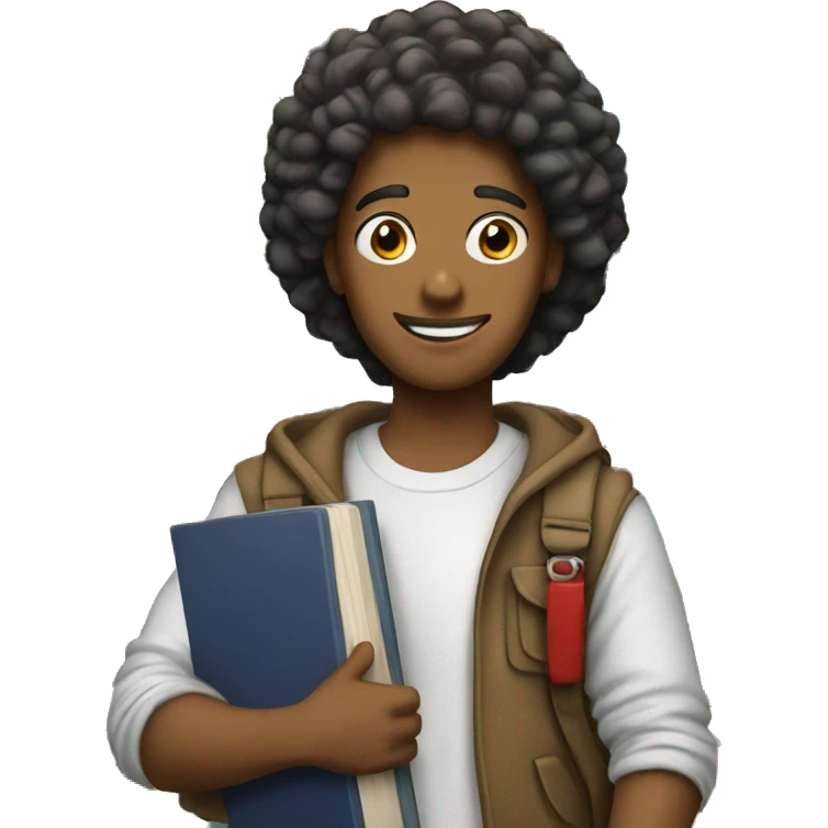 student with books emoji