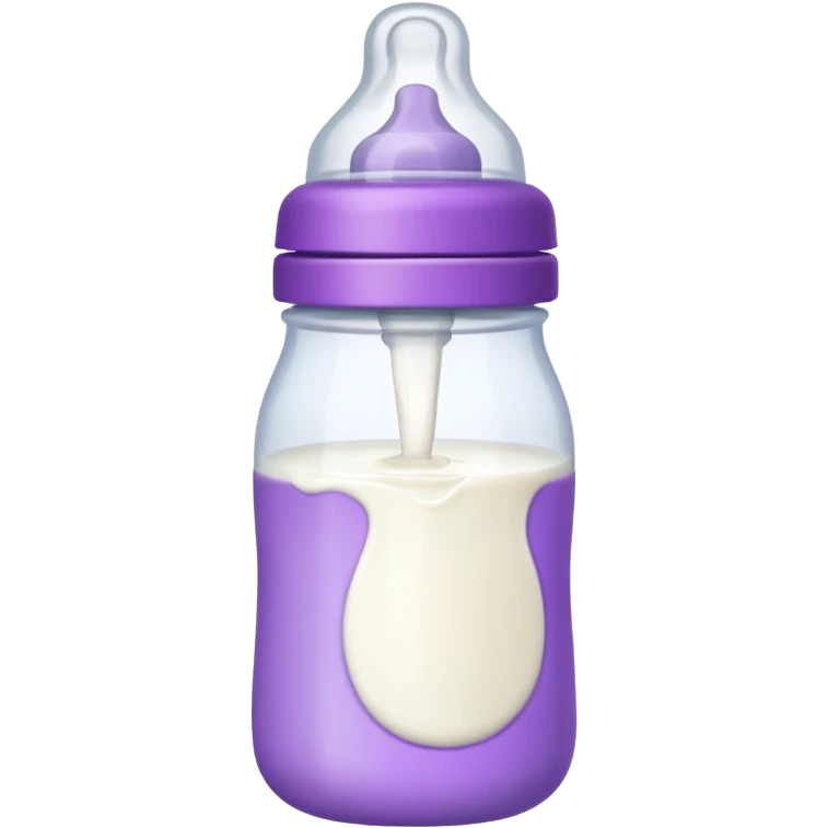 baby bottle white and purple emoji