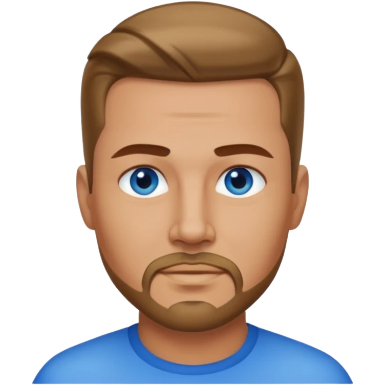 a man with great jawline , slicked back hair , goatee on his face emoji