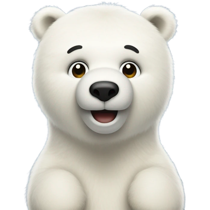 Polar bear wearing uggs emoji