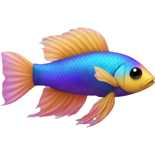 nonbinary flag beta fish emoji