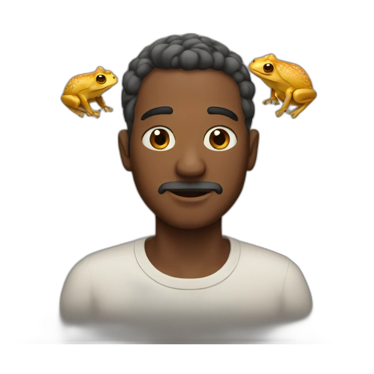 man with bufo emoji