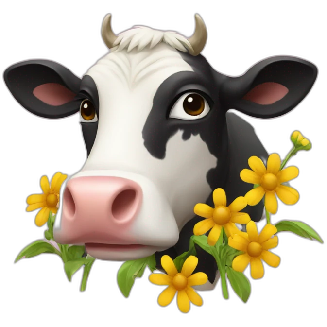 cow-flowers emoji