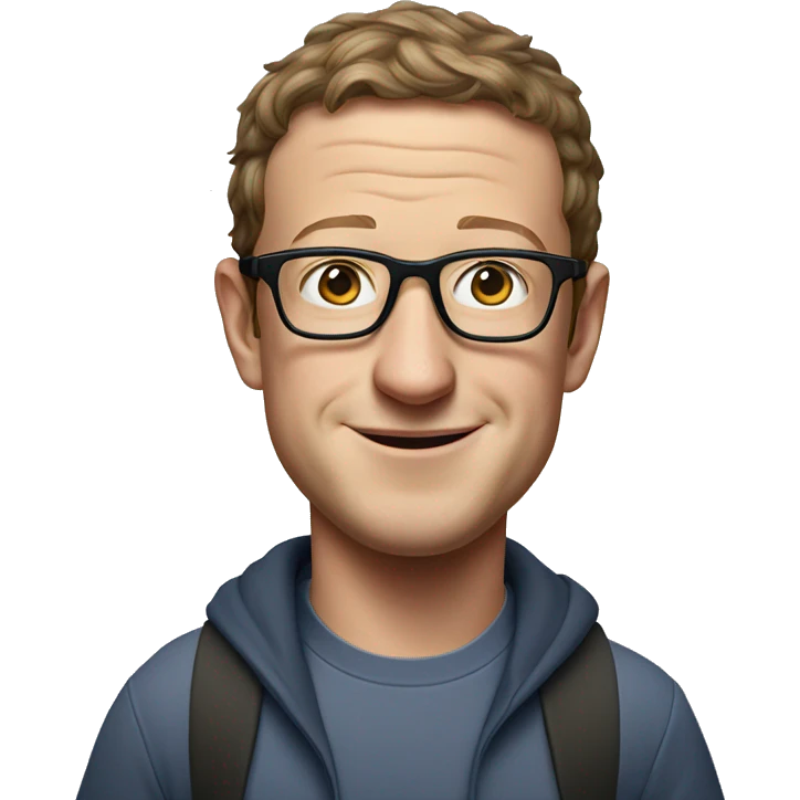 mark zuckerberg in glasses runs left full body emoji