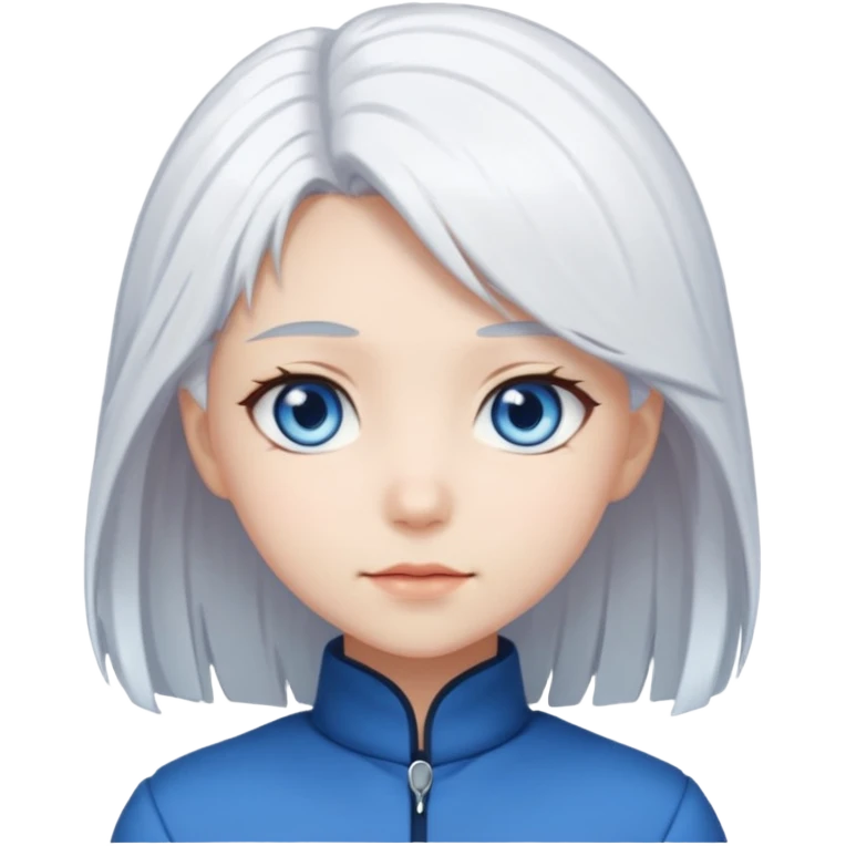 animie dziewczynka białe włosy emoji