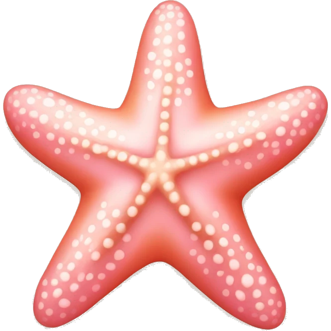 pink and coral starfish emoji