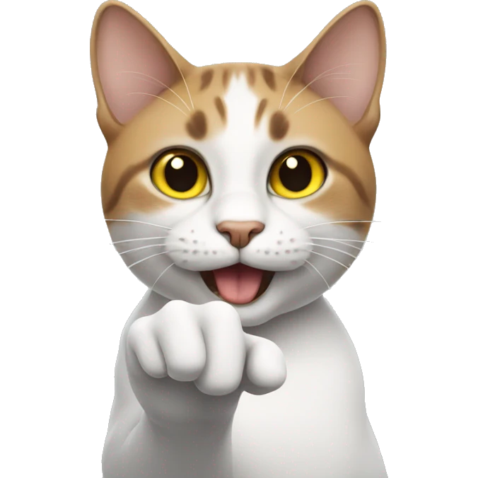 Cat flipping you off emoji
