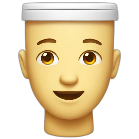 toilet with a human head emoji