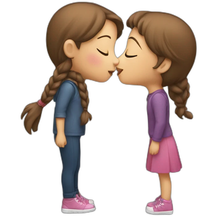 Girl kissing as emoji