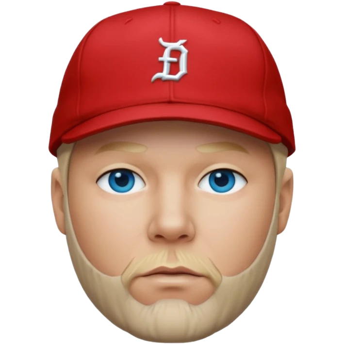 Fred Durst red cap back, blonde hair, blue eyes emoji