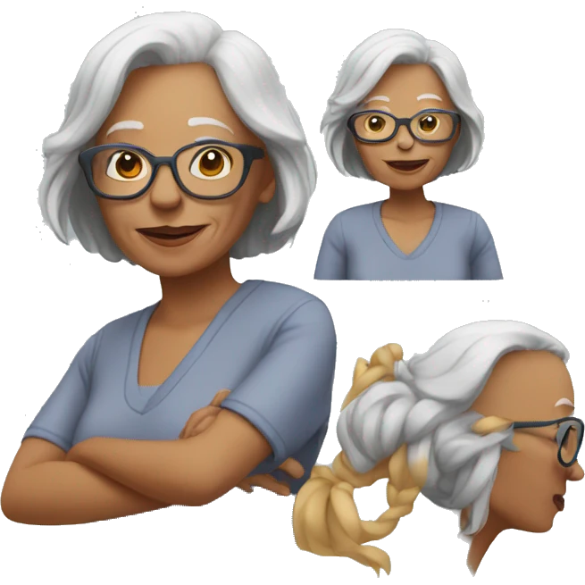 Cool grandmother emoji