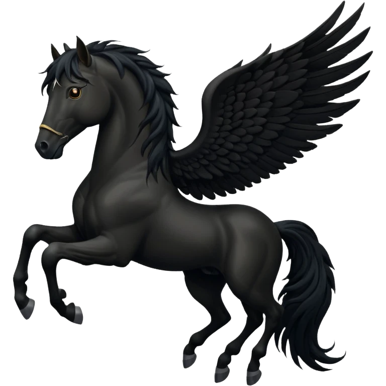 black flying horse Let him look up emoji