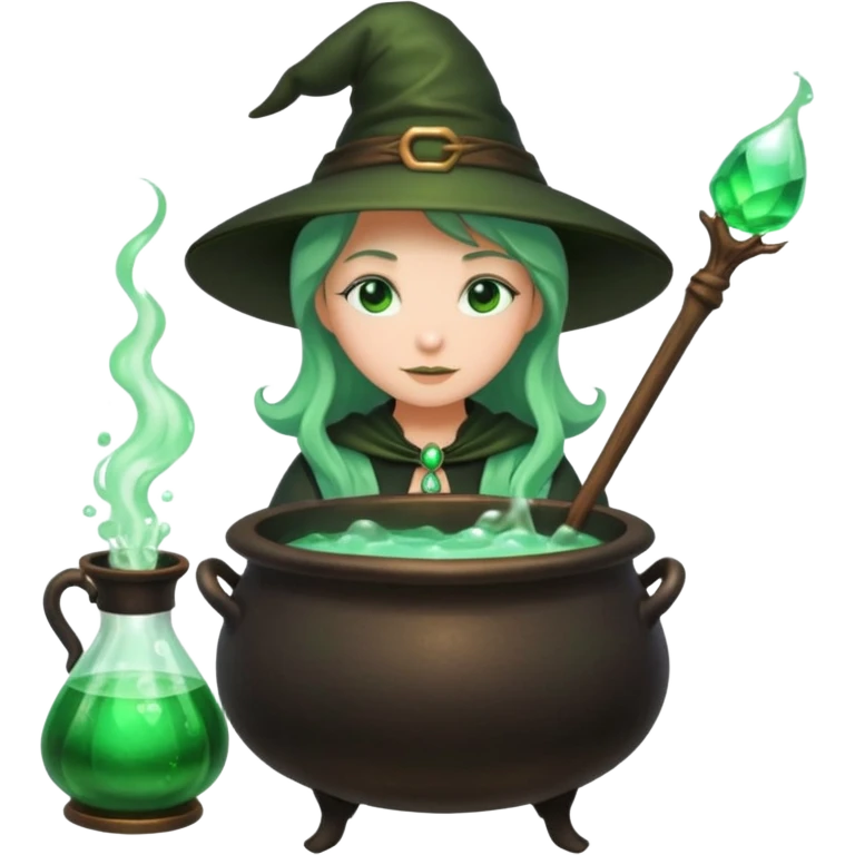 green witch cooking potion emoji