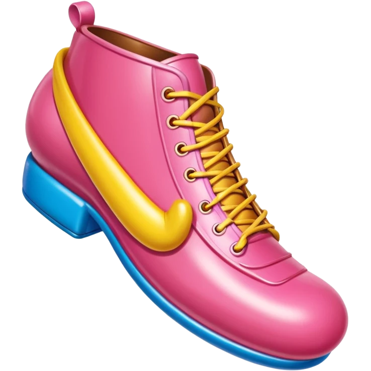 Jeff Koons style spam meat shoe balloon sculpture  emoji