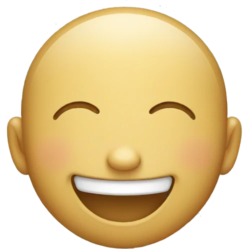 smiling and crouching face emoji