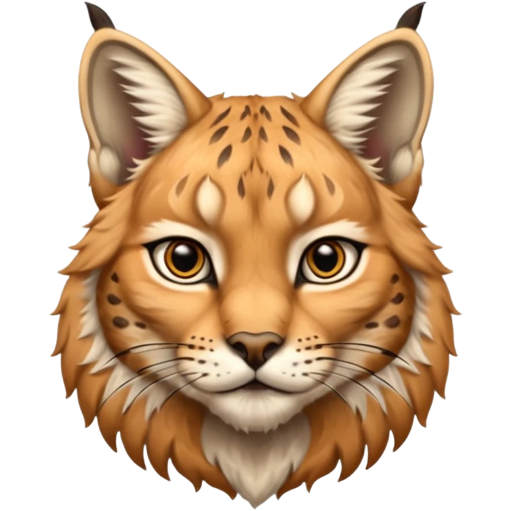 A high-resolution photo-realistic digital illustration of a majestic young lynx, chest upward A high-resolution, photo-realistic digital illustration of a majestic young Eurasian lynx, shown from the chest upward.  emoji