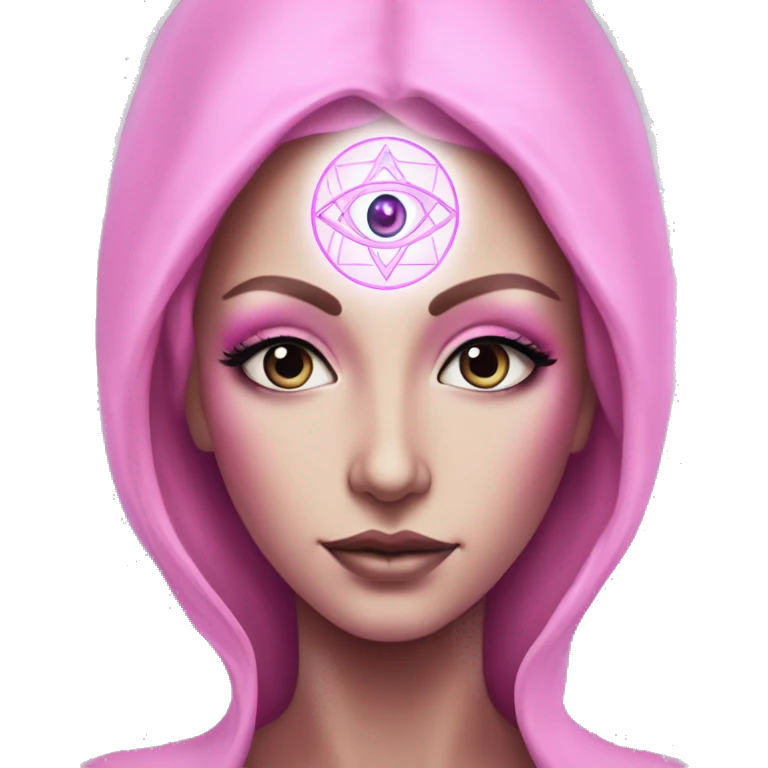 Pleiadian woman female third eye pink emoji
