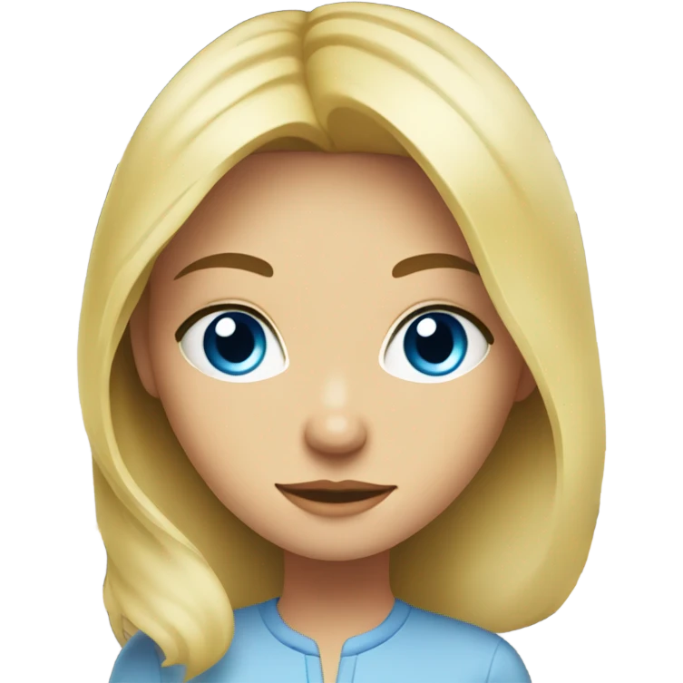 blonde girl with blue eyes cooking dinner emoji